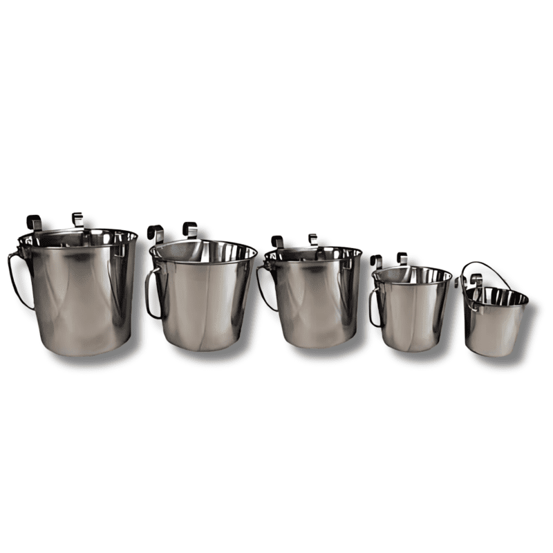 Stainless Steele Hook Dog Pail 2