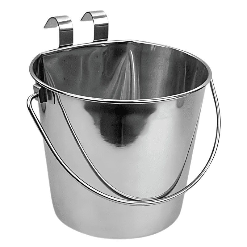 Stainless Steele Hook Dog Pail