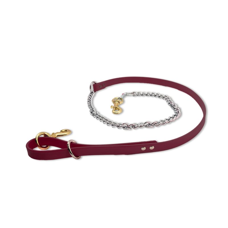 beta chain leash burgundy