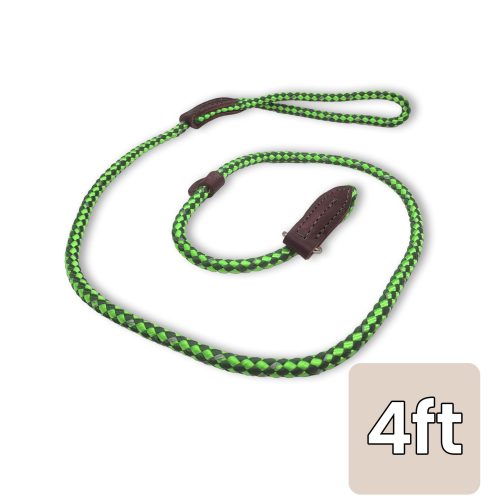 british slip leash 4ft green