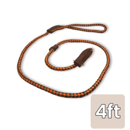 british slip leash 4ft orange