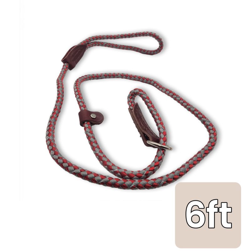 british slip leash 6ft red