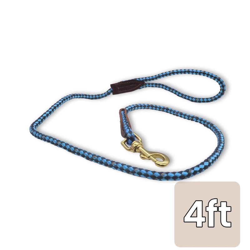 british snap leash 4ft blue