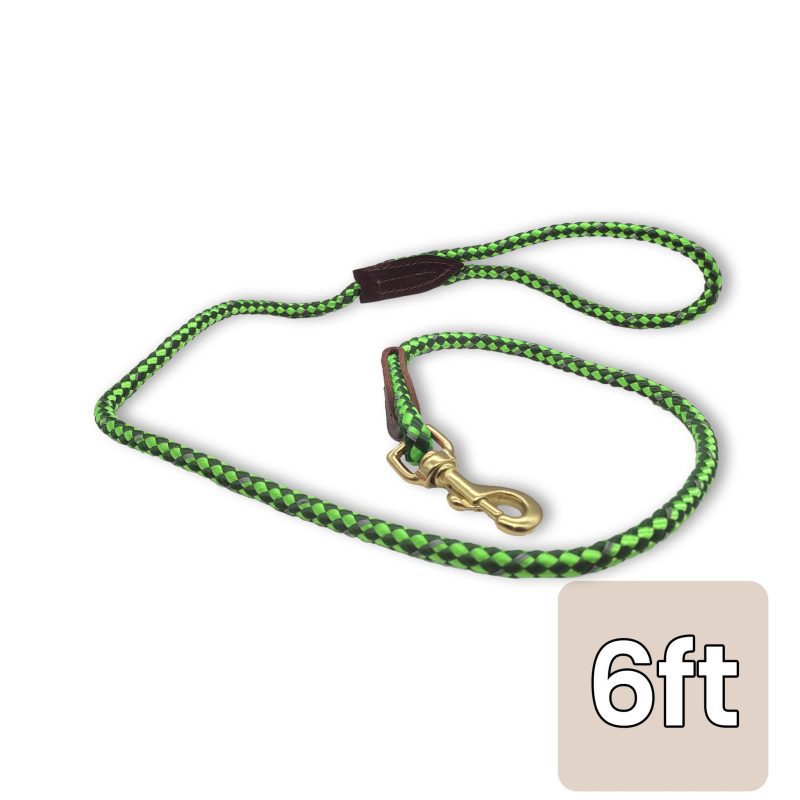 british snap leash 6ft green