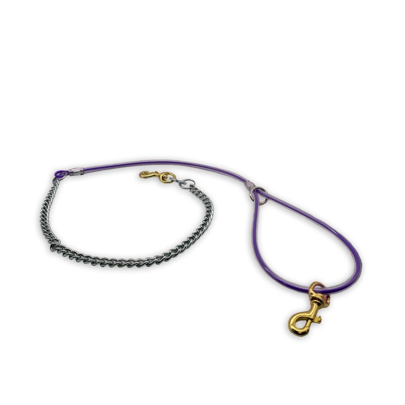 cable chain leash purple