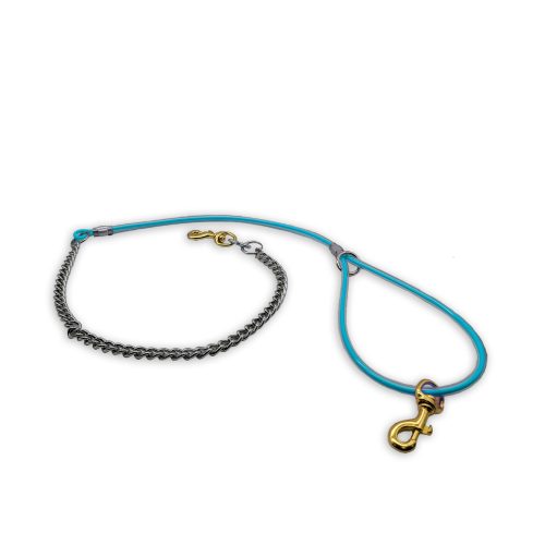 cable chain leash teal