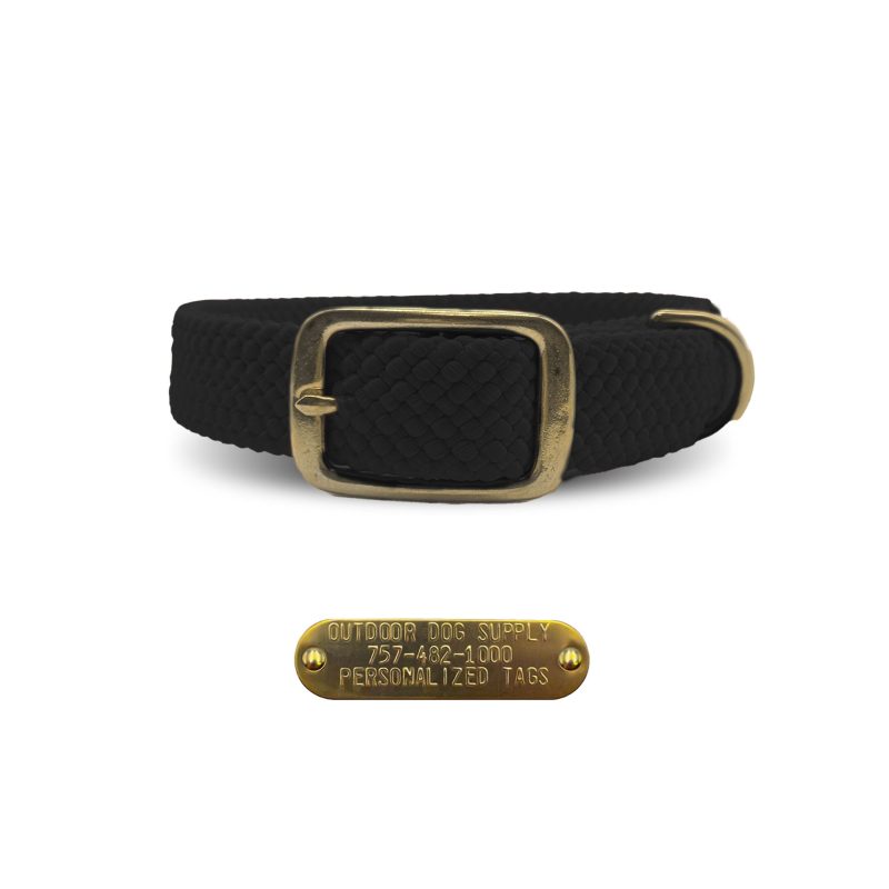 double braid collars gold black