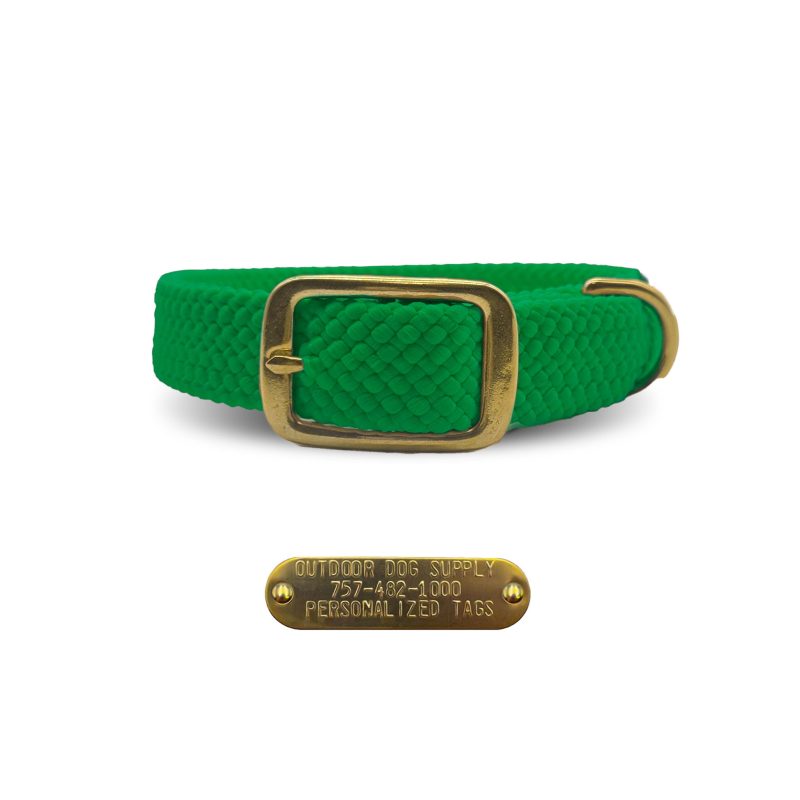 double braid collars gold green