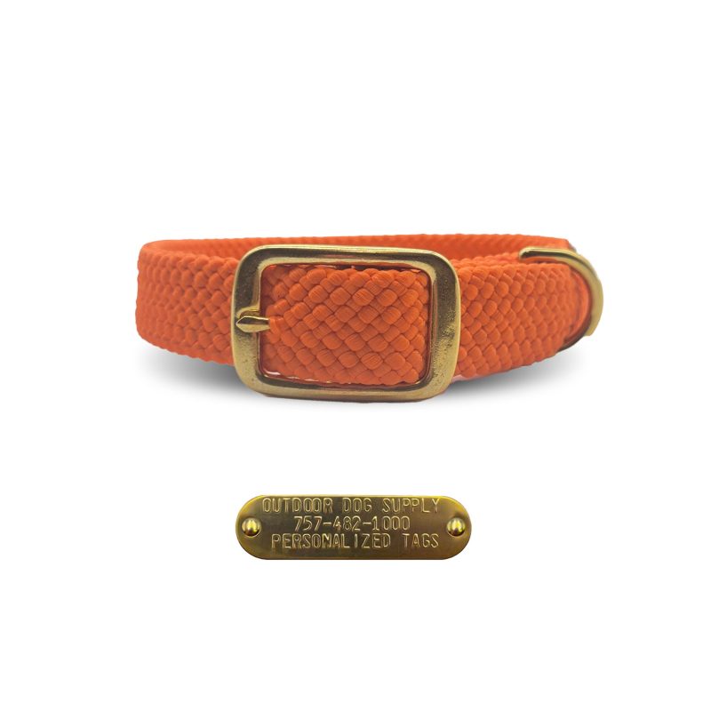 double braid collars gold orange