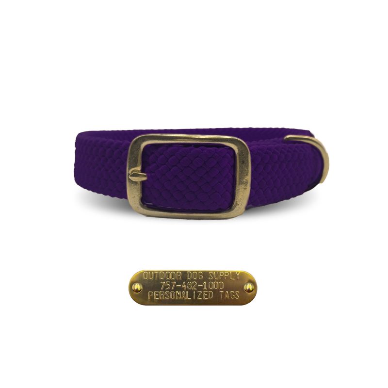 double braid collars gold purple