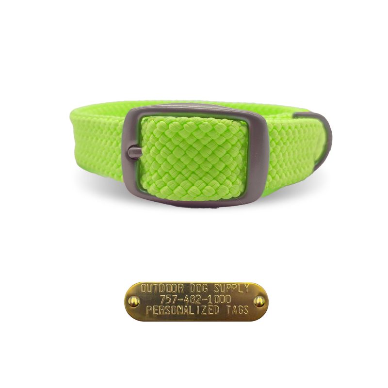 double braid collars satin lime