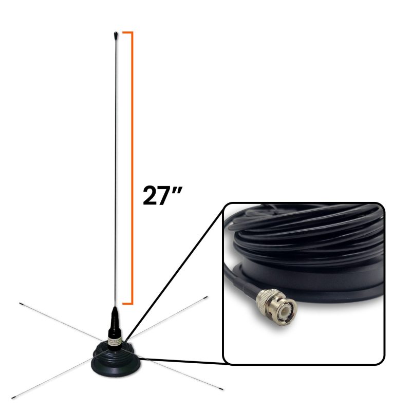 extended mag mount antenna 27 bnc