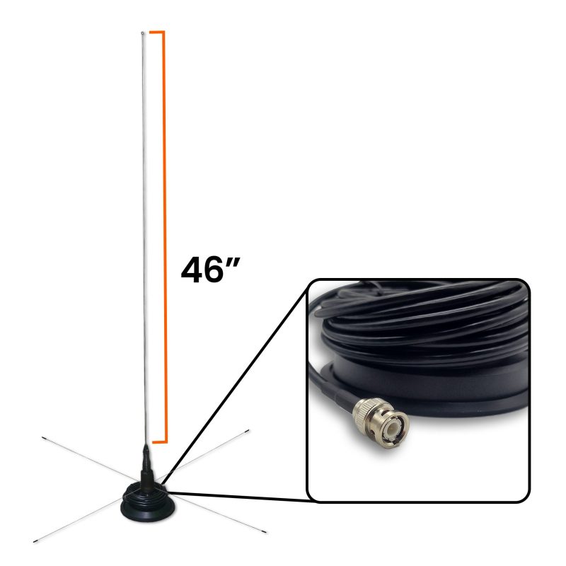 extended mag mount antenna 46 bnc