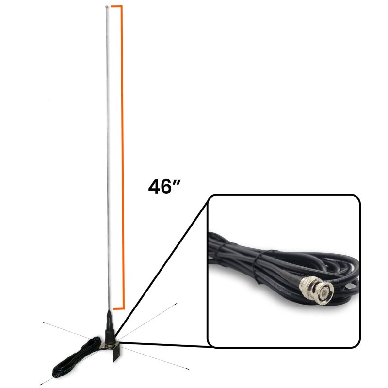 extended reach truck mount antenna 46 bnc