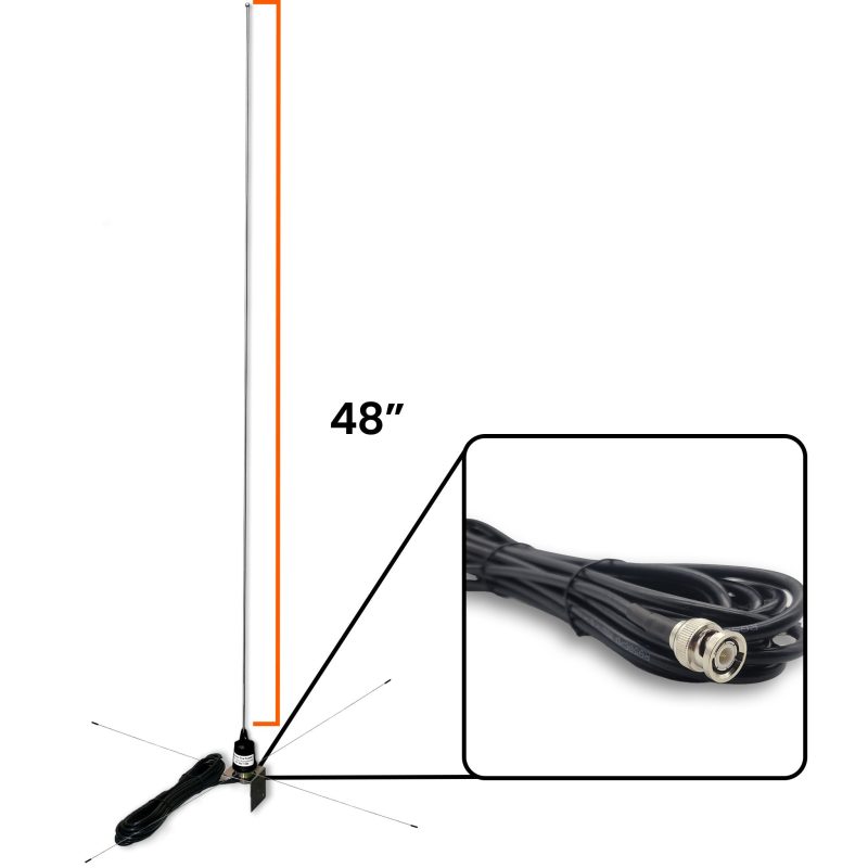 extended reach truck mount antenna 48 bnc