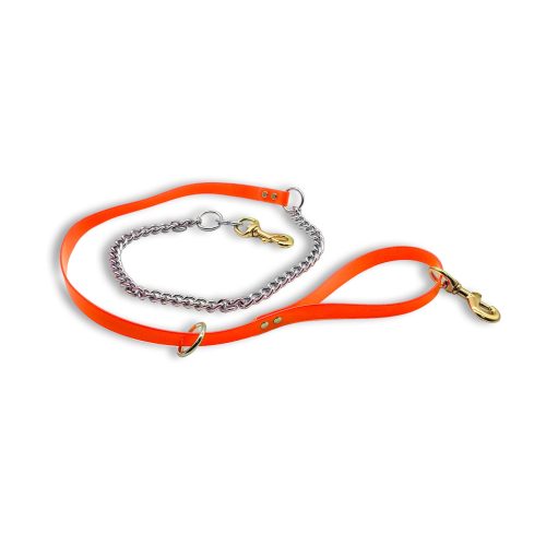 flat tree chain leash orange