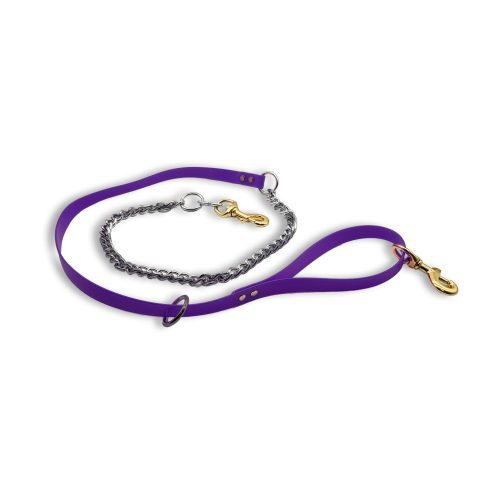 flat tree chain leash purple