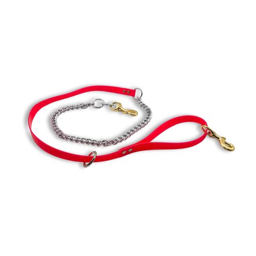 flat tree chain leash red