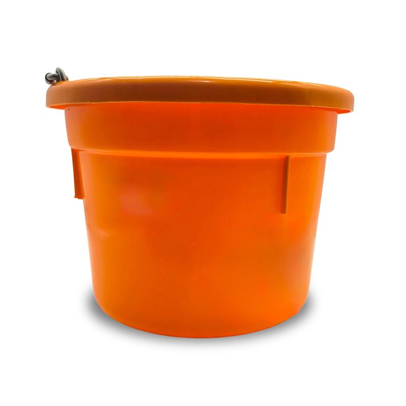 flatback bucket 8qt orange