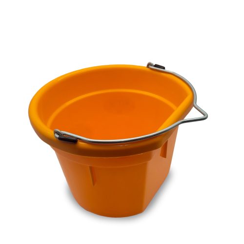 flatback bucket orange 8qt back