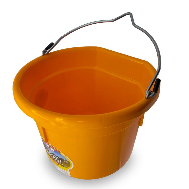 flatback bucket orange 8qt handle