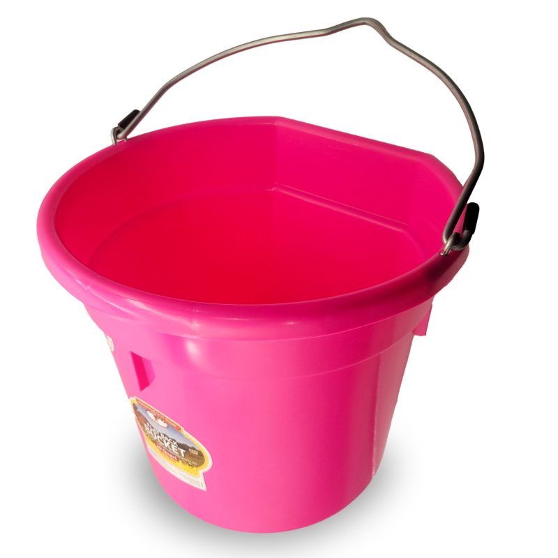 flatback bucket pink 20qt handle