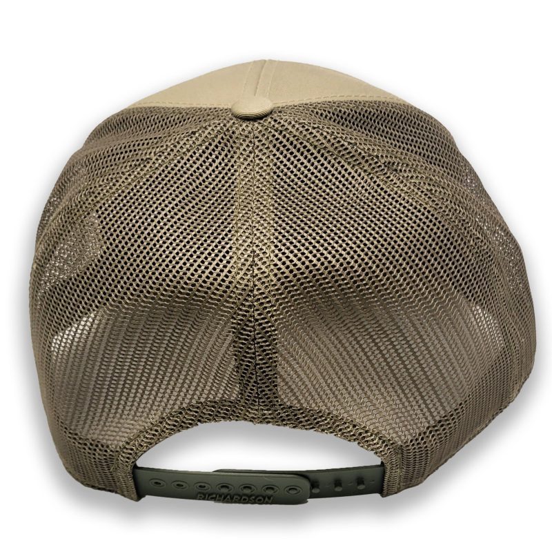 leather patch hats khaki back