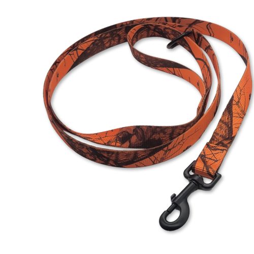 nylon camo leash orange camo