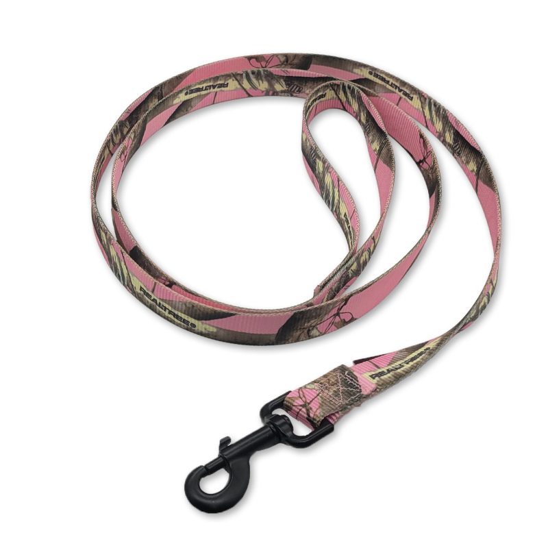 nylon camo leash pink camo