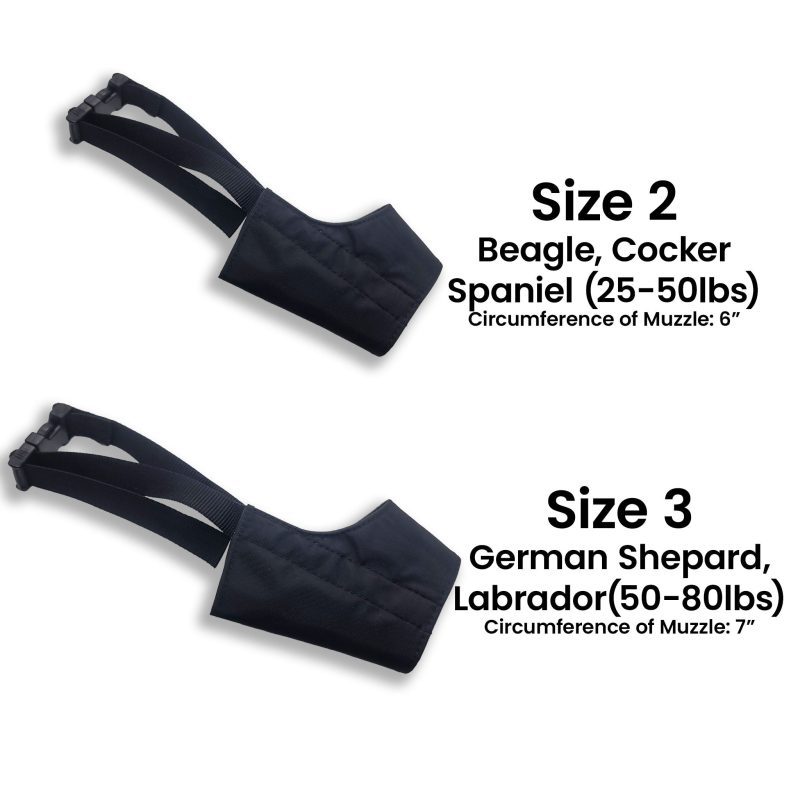 nylon muzzle sizes