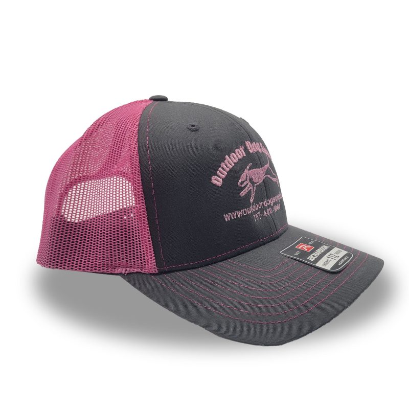 ods trucker hats pink charcoal