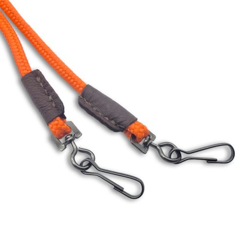 whistle lanyards double orange close up